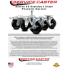 Service Caster 3.5 Inch SS Phenolic Wheel Swivel ½ Inch Threaded Stem Caster Brakes SCC, 2PK SCC-SSTS20S3514-PHS-121315-2-TLB2